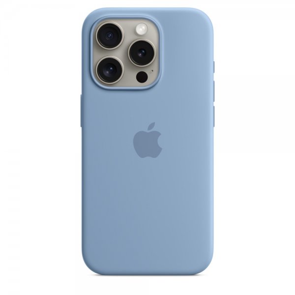 Apple Original iPhone 15 Pro Kuori Silikoni MagSafe Talvinen sininen
