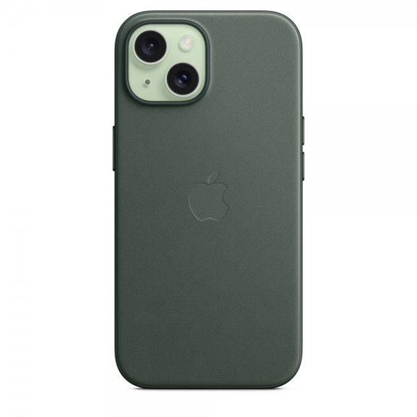 Apple Original iPhone 15 Kuori FineWoven MagSafe Talvinen vihreä