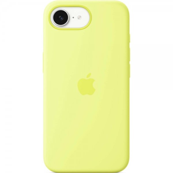 Apple Original iPhone 16e Kuori Silikonikuori Neonkelta