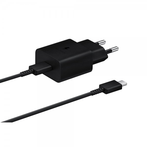 Samsung Alkuperäinen Laturi USB-C-kaapelilla 15W PD-virtasovitin Musta
