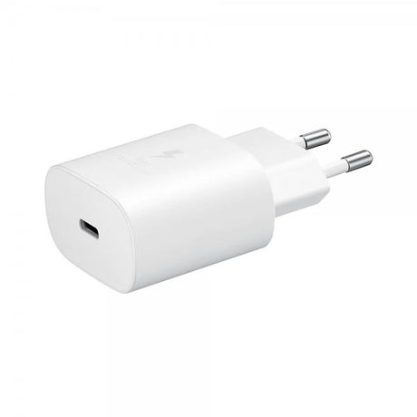 Samsung alkuperäinen seinälaturi 25W ja Type C – Type C -kaapeli, valkoinen