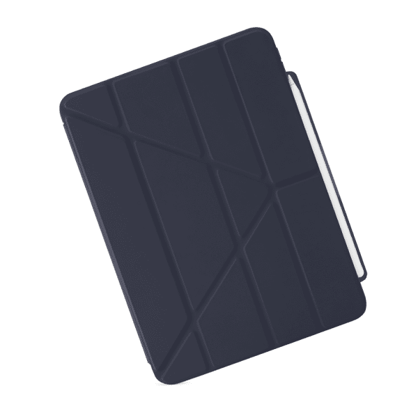 Pipetto iPad Air 11 (M2/M3/M4) -kotelo Origami No3 Pencil Case, tummansininen