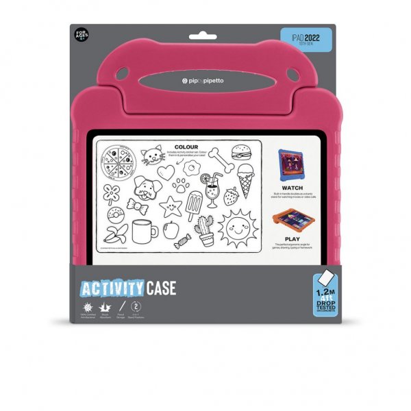 Pipetto iPad 10.9 (10. sukupolvi)/iPad 11 (A16) Activity Case -suojakotelo, pinkki
