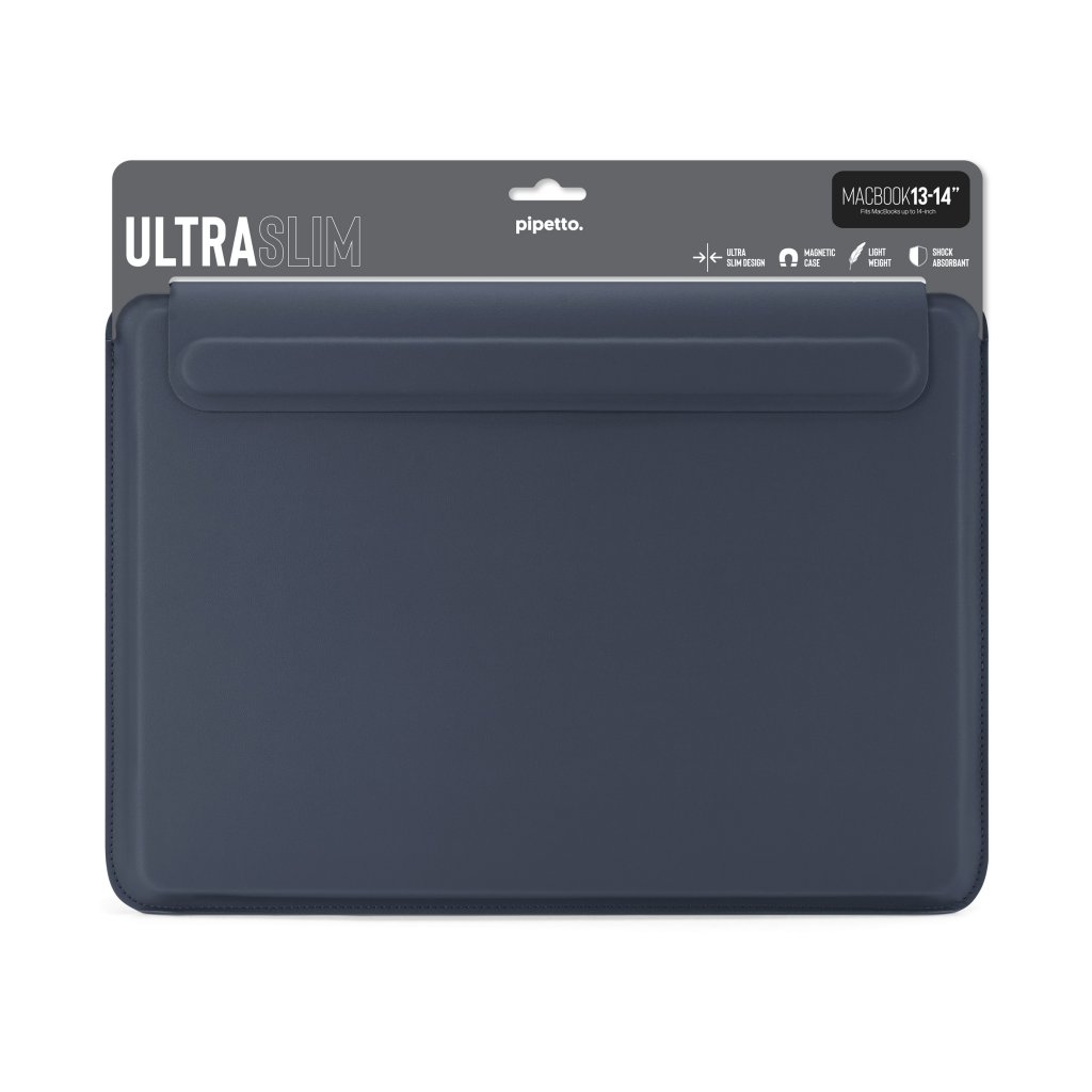 Pipetto Ultra Slim Laptop Sleeve -kannettavan tietokoneen Sleeve 13/14" tummansininen