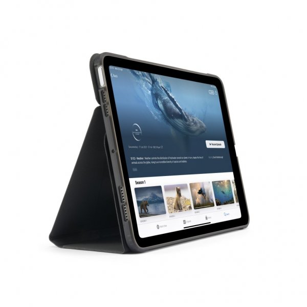 Pipetto iPad Air 13 (M2/M3/M4) -suojakotelo Origami No6 Stand, musta