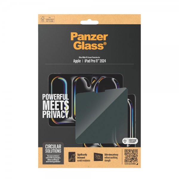 PanzerGlass iPad Pro 11 (M4/M5) Näytönsuoja Ultra-Wide Fit Privacy