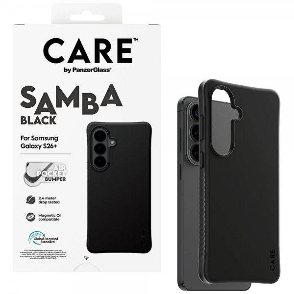 CARE by PanzerGlass Samsung Galaxy S26 Plus -suojakuori, Samba MagSafe, musta