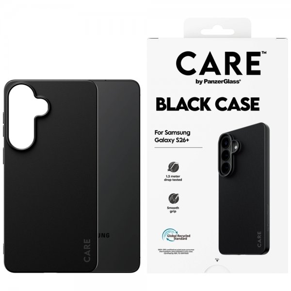 CARE by PanzerGlass Samsung Galaxy S26 Plus -suojakuori, TPU, musta