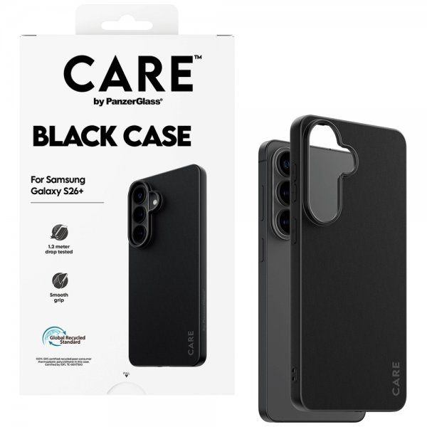 CARE by PanzerGlass Samsung Galaxy S26 Plus -suojakuori, TPU, musta