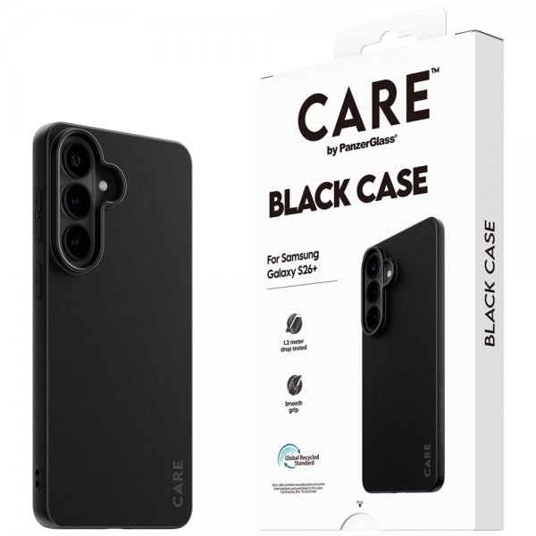 CARE by PanzerGlass Samsung Galaxy S26 Plus -suojakuori, TPU, musta