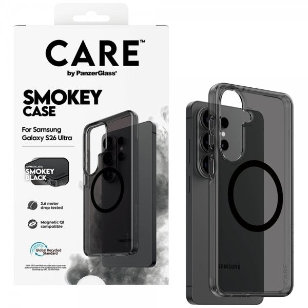 CARE by PanzerGlass Samsung Galaxy S26 Ultra Kuori Smokey MagSafe Musta