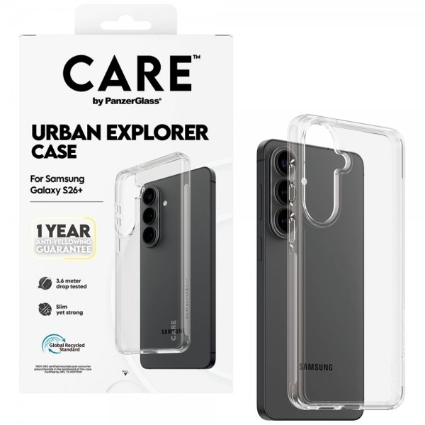 CARE by PanzerGlass Samsung Galaxy S26 Plus Urban Explorer -suojakuori, läpinäkyvä