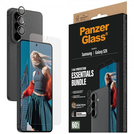 PanzerGlass Samsung Galaxy S26 -näytönsuoja ja kameran suoja 2-in-1-paketti