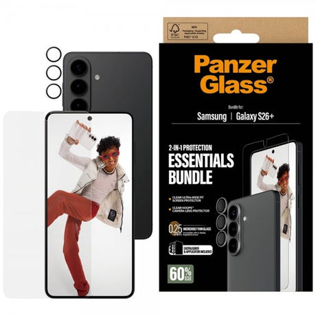 PanzerGlass Samsung Galaxy S26 Plus -näytönsuoja ja kameran suoja 2-in-1-paketti
