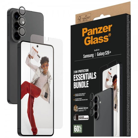 PanzerGlass Samsung Galaxy S26 Plus -näytönsuoja ja kameran suoja 2-in-1-paketti