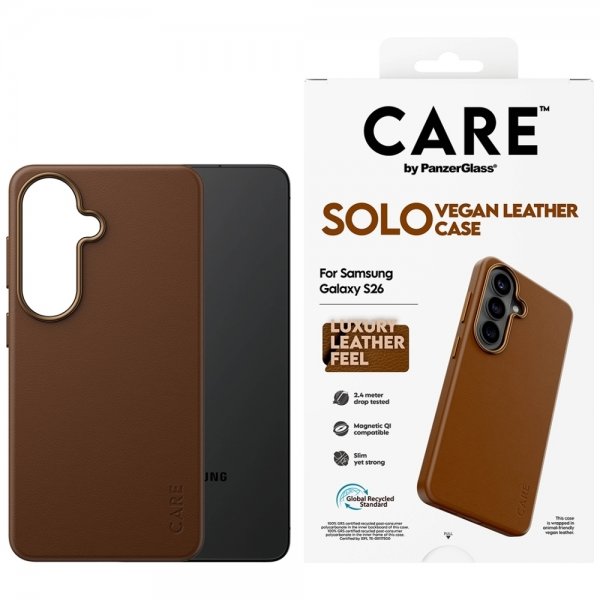 CARE by PanzerGlass Samsung Galaxy S26 Kuori Solo Ruskea