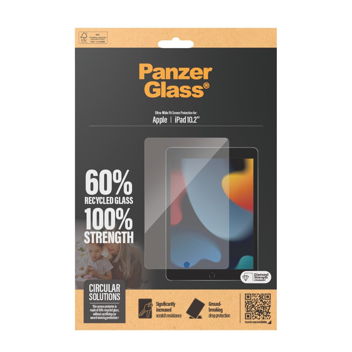 PanzerGlass iPad 10.2 (gen 7/8/9) Näytönsuoja Ultra-Wide Fit