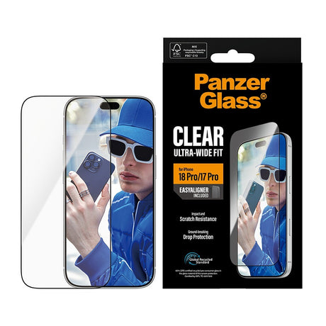 PanzerGlass iPhone 17 Pro/iPhone 18 Pro Näytönsuoja Ultra-Wide Fit EasyAligner