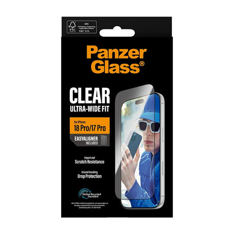 PanzerGlass iPhone 17 Pro/iPhone 18 Pro Näytönsuoja Ultra-Wide Fit EasyAligner