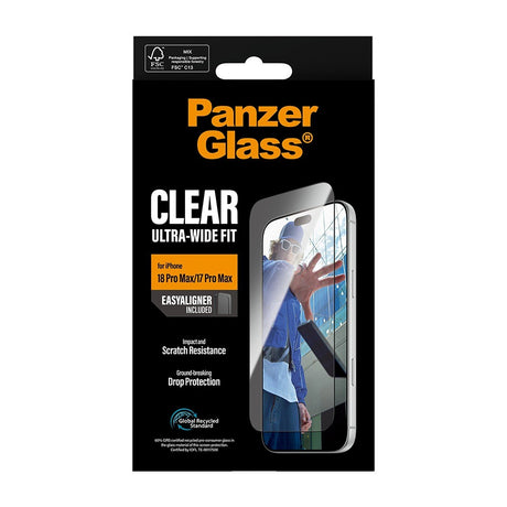 PanzerGlass iPhone 17 Pro Max/iPhone 18 Pro Max Näytönsuoja Ultra-Wide Fit EasyAligner