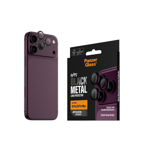 PanzerGlass iPhone 18 Pro/iPhone 18 Pro Max Kameran linssinsuojus Hoops Musta