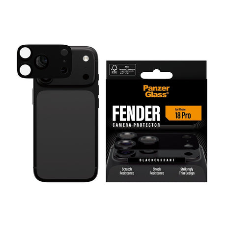 PanzerGlass iPhone 18 Pro Kameran linssinsuojus Fender Mustaherukka
