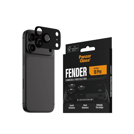 PanzerGlass iPhone 18 Pro Kameran linssinsuojus Fender Mustaherukka