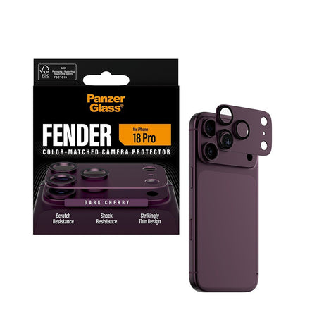PanzerGlass iPhone 18 Pro Kameran linssinsuojus Fender Cherry