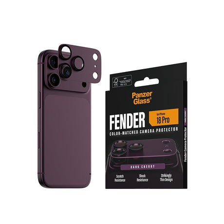 PanzerGlass iPhone 18 Pro Kameran linssinsuojus Fender Cherry