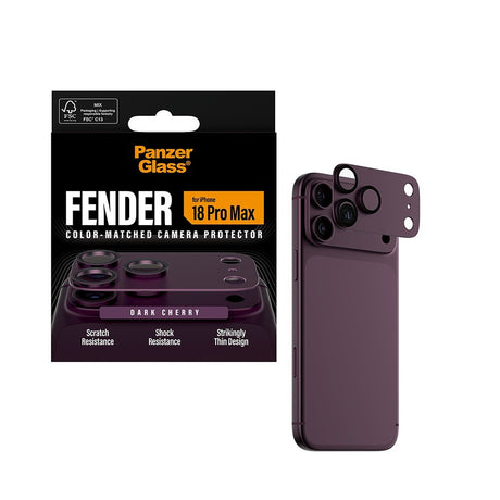 PanzerGlass iPhone 18 Pro Max Kameran linssinsuojus Fender Cherry