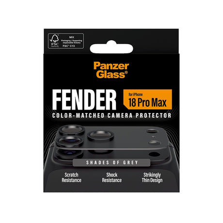 PanzerGlass iPhone 18 Pro Max Kameran linssinsuojus Fender Harmaa