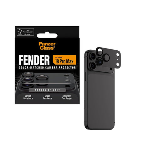 PanzerGlass iPhone 18 Pro Max Kameran linssinsuojus Fender Harmaa