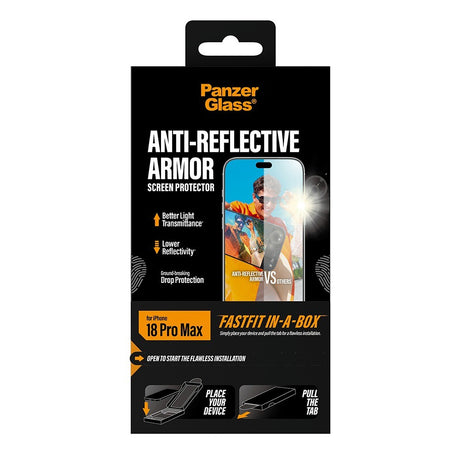 PanzerGlass iPhone 18 Pro Max Näytönsuoja Anti-reflective Armor Fastfit