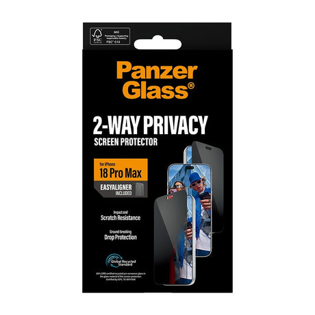 PanzerGlass iPhone 18 Pro Max Näytönsuoja Ultra-Wide Fit Privacy EasyAligner