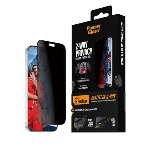 PanzerGlass iPhone 18 Pro Max Näytönsuoja Ultra-Wide Fit Privacy Fastfit