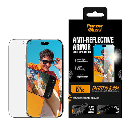 PanzerGlass iPhone 18 Pro Näytönsuoja Anti-reflective Armor Fastfit