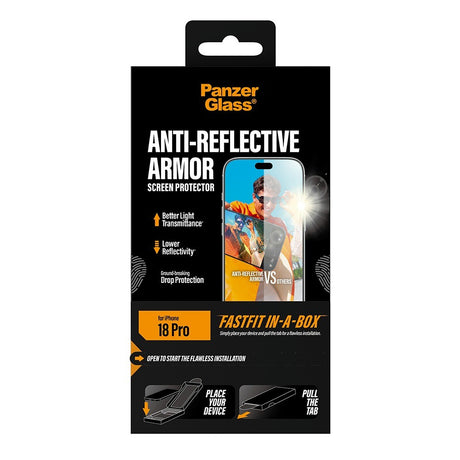 PanzerGlass iPhone 18 Pro Näytönsuoja Anti-reflective Armor Fastfit