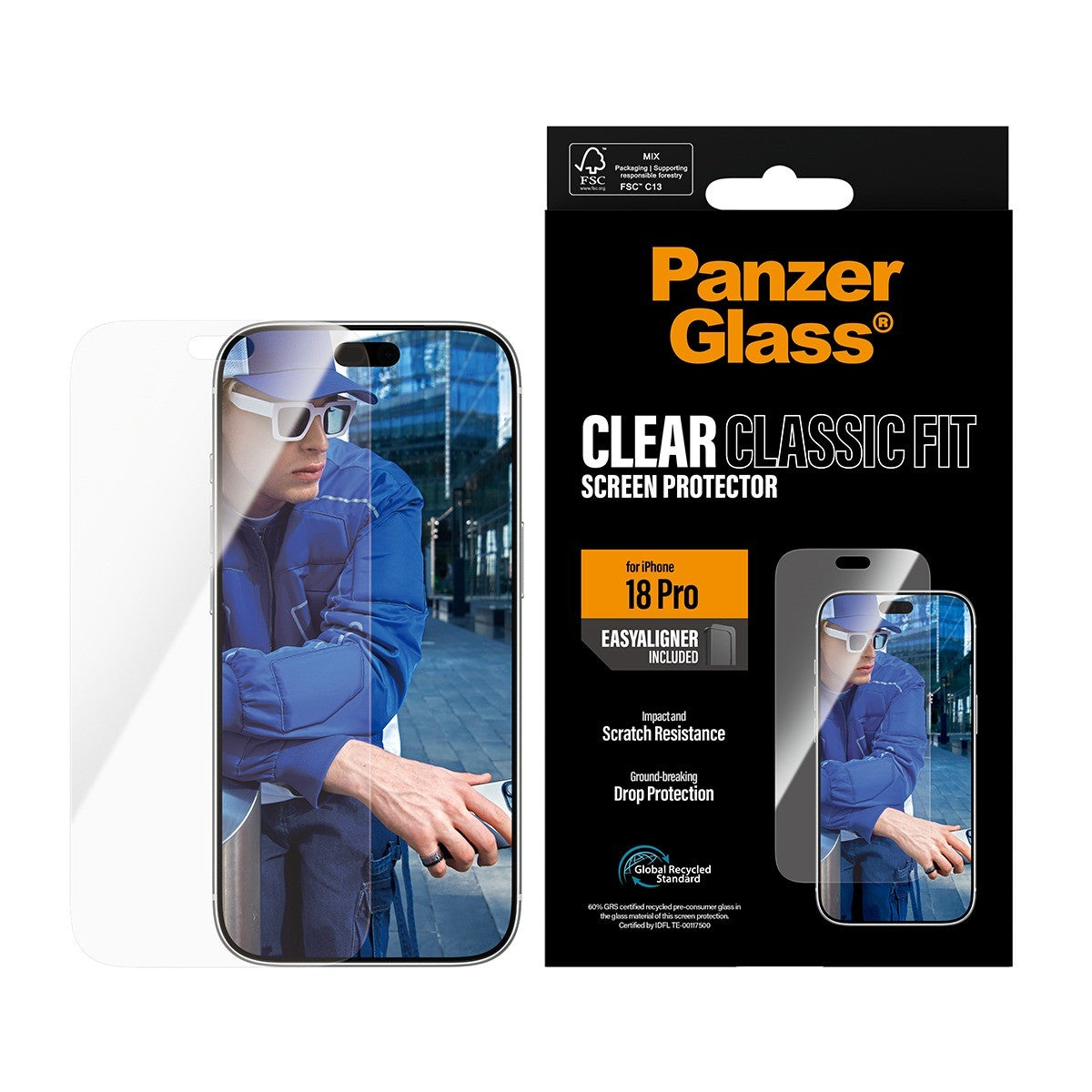 PanzerGlass iPhone 18 Pro Näytönsuoja Classic Fit EasyAligner