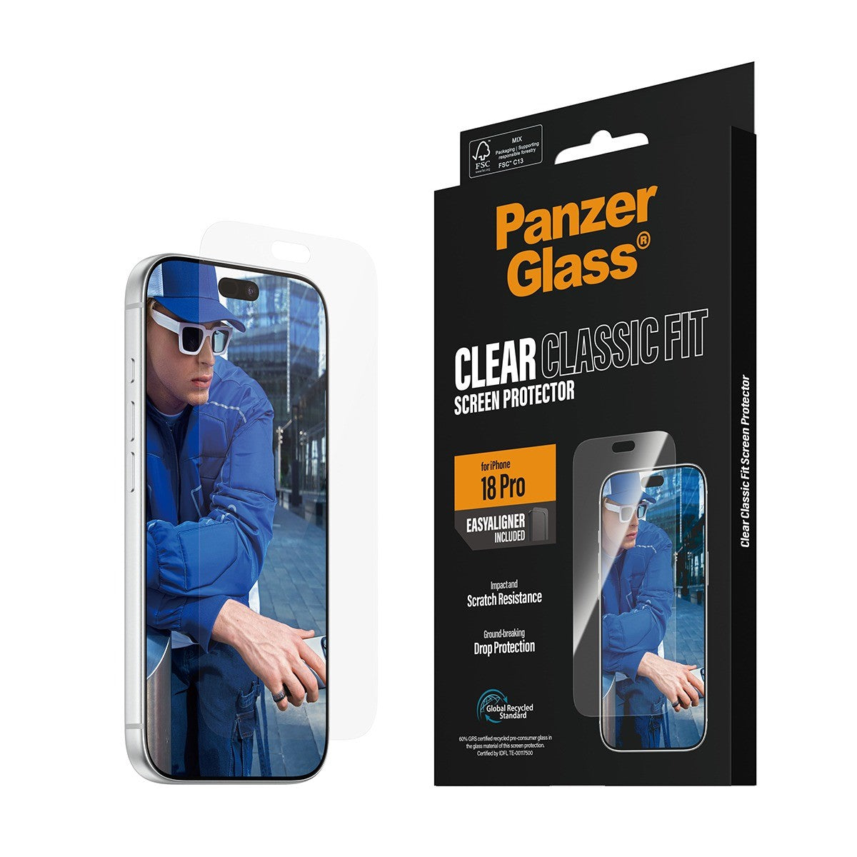 PanzerGlass iPhone 18 Pro Näytönsuoja Classic Fit EasyAligner