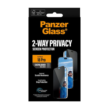 PanzerGlass iPhone 18 Pro Näytönsuoja Ultra-Wide Fit Privacy EasyAligner