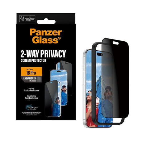 PanzerGlass iPhone 18 Pro Näytönsuoja Ultra-Wide Fit Privacy EasyAligner