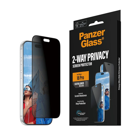 PanzerGlass iPhone 18 Pro Näytönsuoja Ultra-Wide Fit Privacy EasyAligner