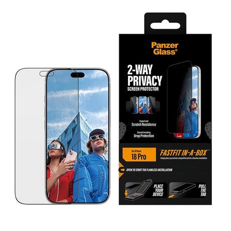 PanzerGlass iPhone 18 Pro Näytönsuoja Ultra-Wide Fit Privacy Fastfit