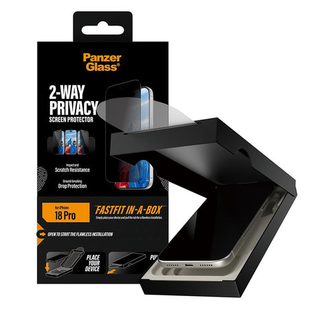 PanzerGlass iPhone 18 Pro Näytönsuoja Ultra-Wide Fit Privacy Fastfit