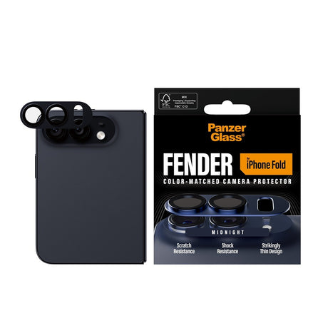 PanzerGlass iPhone Duo Kameran linssinsuojus Fender Musta