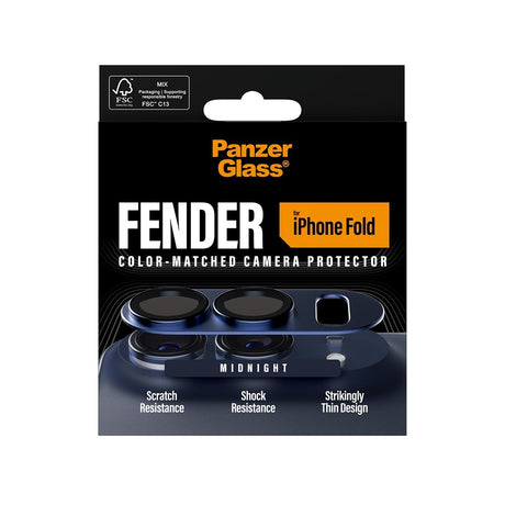 PanzerGlass iPhone Duo Kameran linssinsuojus Fender Musta