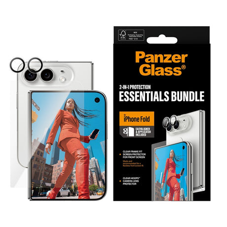 PanzerGlass iPhone Duo Näytönsuoja & Kameran linssinsuojus 2-in-1 Protection Essentials Bundle
