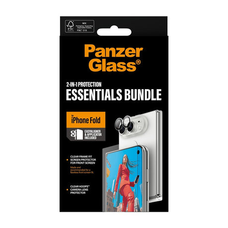 PanzerGlass iPhone Duo Näytönsuoja & Kameran linssinsuojus 2-in-1 Protection Essentials Bundle