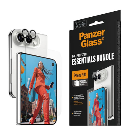 PanzerGlass iPhone Duo Näytönsuoja & Kameran linssinsuojus 2-in-1 Protection Essentials Bundle