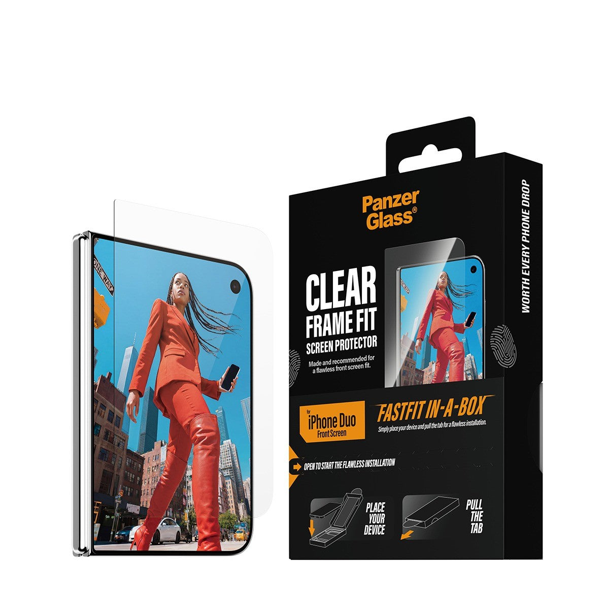 PanzerGlass iPhone Duo Näytönsuoja Frame Fit Fastfit